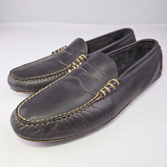 Allen Edmonds Daytona Mens 13B Daytona Gray Leather Driving Penny Loafer 50431 - Picture 2 of 14